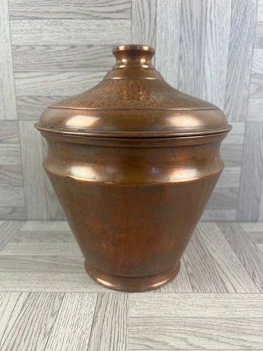 Vintage copper coloured urn - copper,