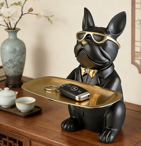 Bulldog storage tray ornament - storage,