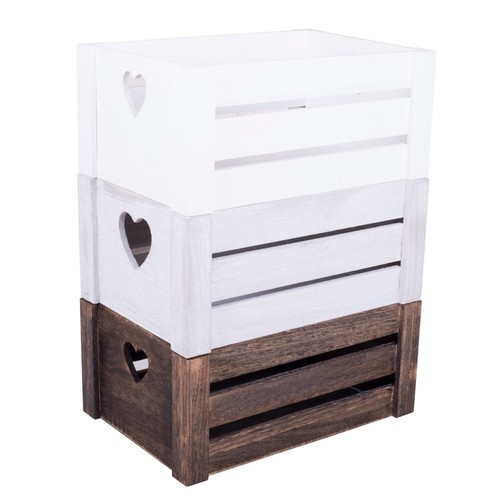 Wickerfield wooden crate heart - wickerfield,