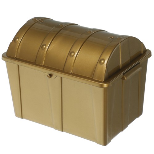 Plastic treasure chest - treasure, pirate