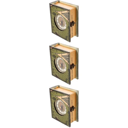 Wooden vintage decorative book - decorative,
