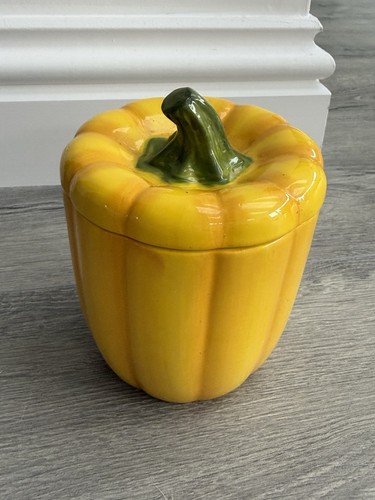 Yellow bell pepper canister - pepper,