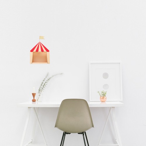 Red wooden storage box stylish - red,